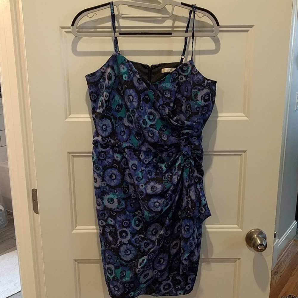 3/$30 Lauren Conrad floral blue teal dress size 10